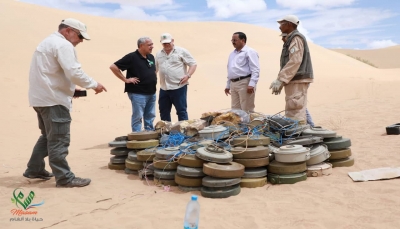 إتلاف 450 لغم وعبوة ناسفة زرعها الحوثي في عسيلان بشبوة