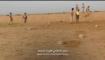 حجة: الجيش ينزع حقل ألغام زرعتها ميليشيا الحوثي في مزرعة بمديرية عبس