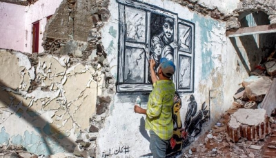 رسومات جدارية في عدن تروي مآسي حرب اليمن  