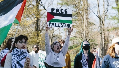 انضمام جامعتين جديدتين لمظاهرات طلاب الجامعات الأمريكية دعماً لغزة